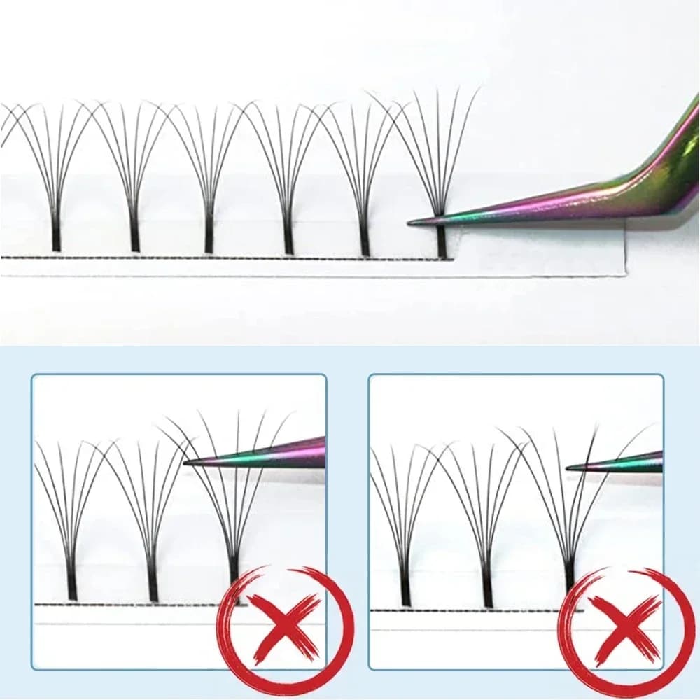 Előkészített Volume Fan Szemöldökszempillaszálak, 12 sor, 2D-6D