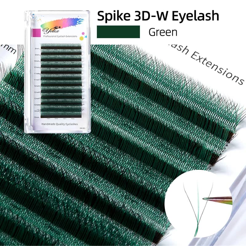 Fekete-lila tüskés 3D-W bolyhos volumen pillák