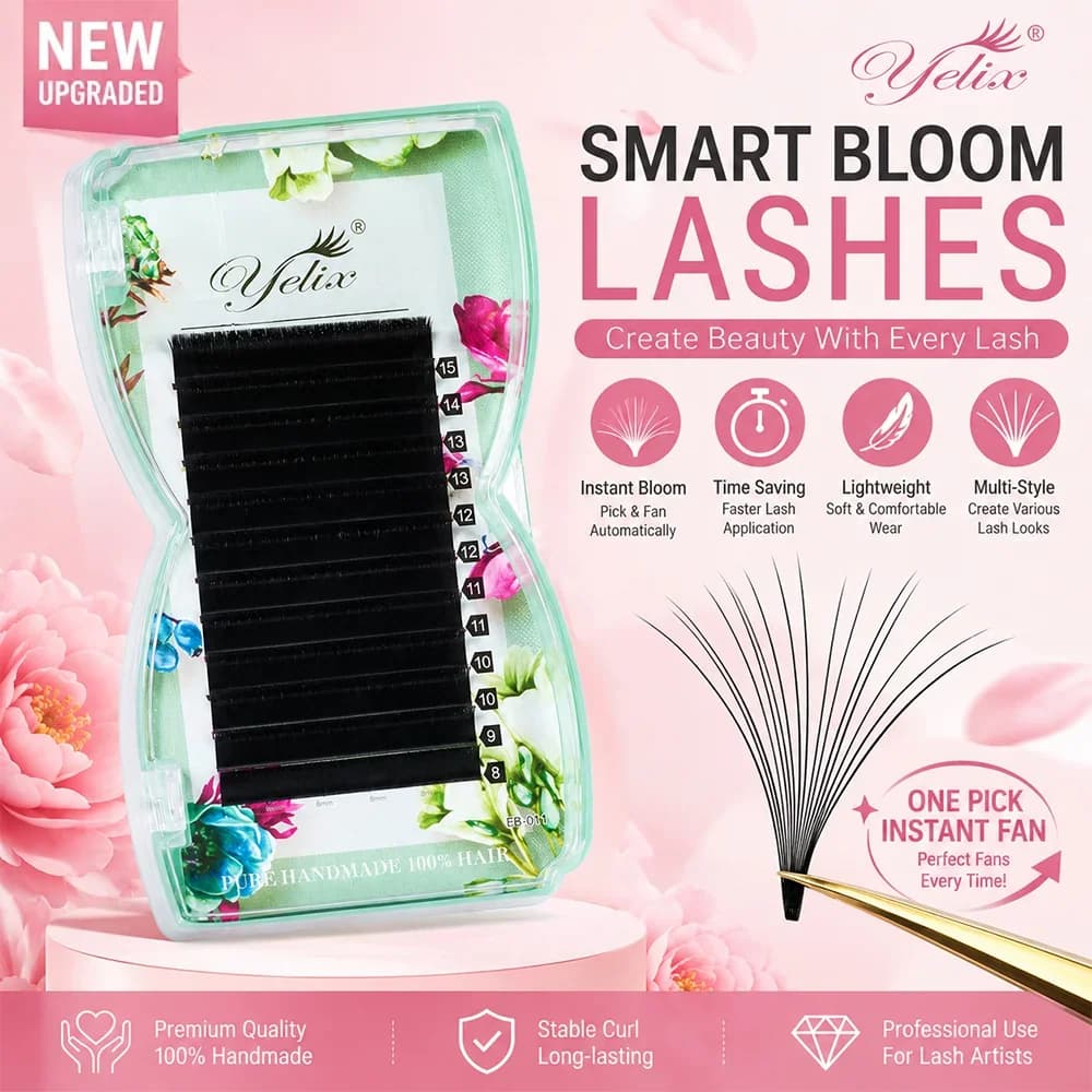 Könnyű legyezés Smart Bloom kevert hosszúságú szempillák