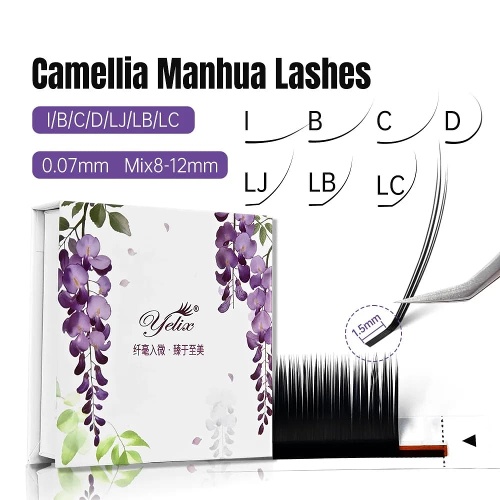 Camellia Rövid Gyökerű Természetes Szempilla Hosszabbítások